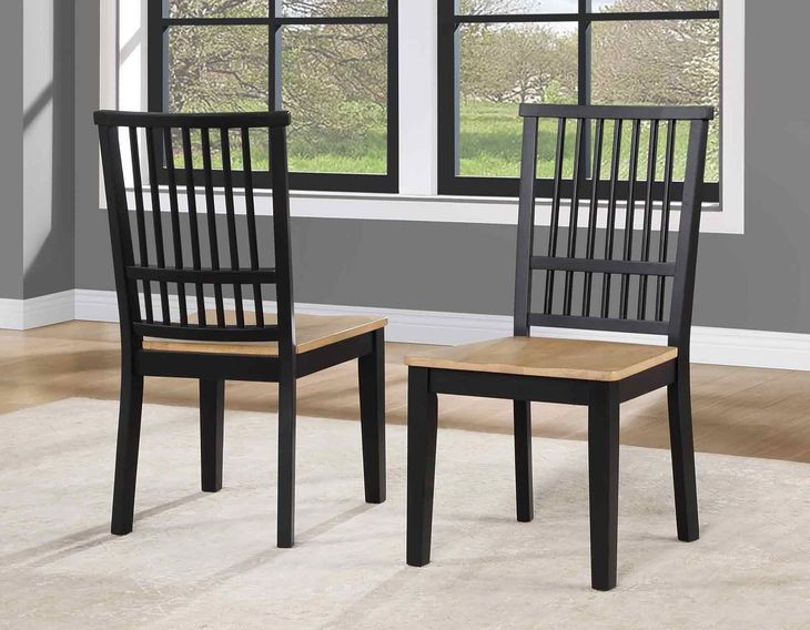 Magnolia Black Slat Back Side Chair Set of 2