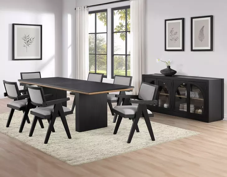 Magnolia Toffee  Extendable Rectangular Dining Roon Set
