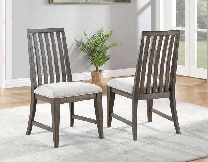Riverdale Black Slat Back Side Chair Set of 2