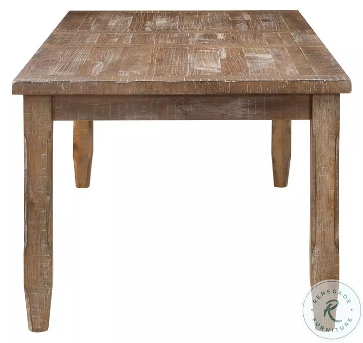 Riverdale Light Brown Driftwood Extendable Dining Table From Steve