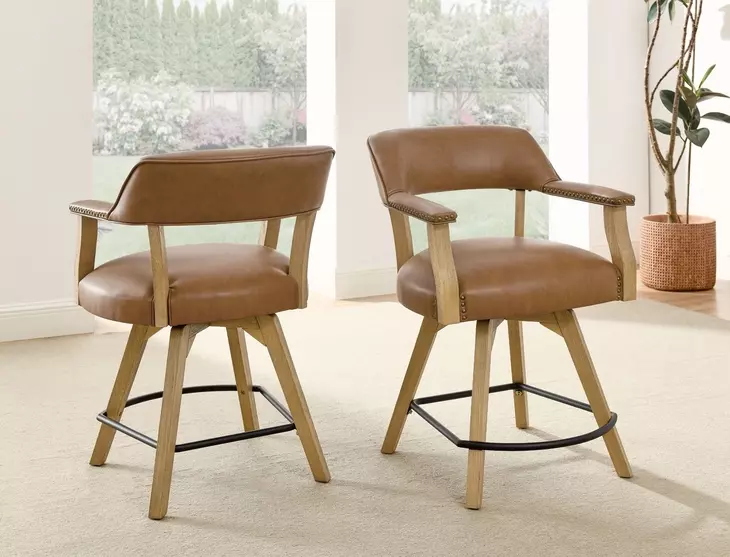 Rylie Brown Swivel 24″ Counter Height Captains Chair