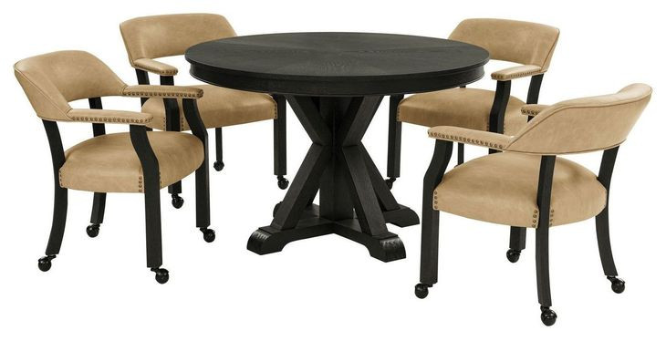 Rylie Black 48" Round Dining Table