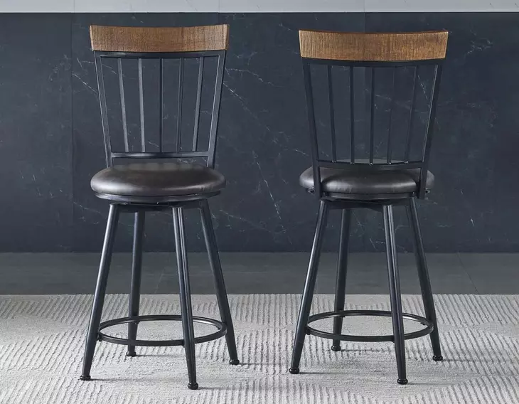Tyler Brown 60" Rectangular Bar Table and Counter Height Stool Set of 3