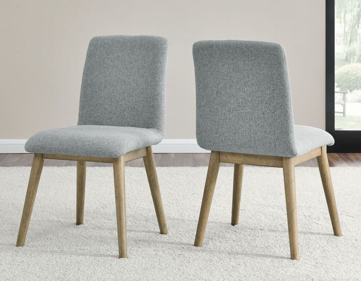 Vida Gray Upholstered Side Chair Set of 2