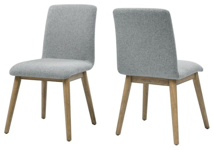 Vida Gray Upholstered Side Chair Set of 2