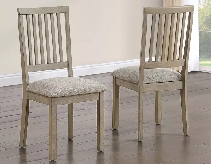 Yorktown Sand 60" Rectangular Dining Table with 6 Side Chairs