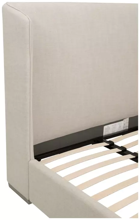 Stewart Beige Queen Upholstered Low Profile Bed