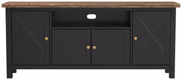 Stormy Ridge Chicory Black and Brown 72" TV Stand