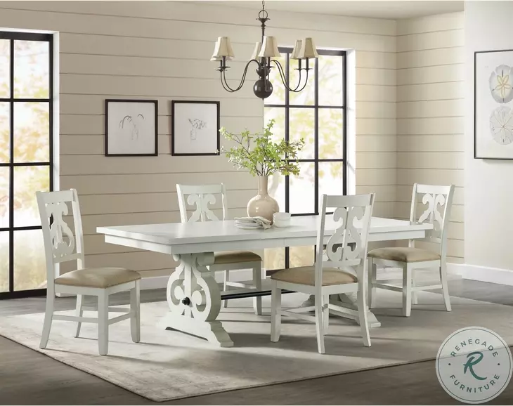 Stanford Stone White Swirl Back Side Chair Set Of 2