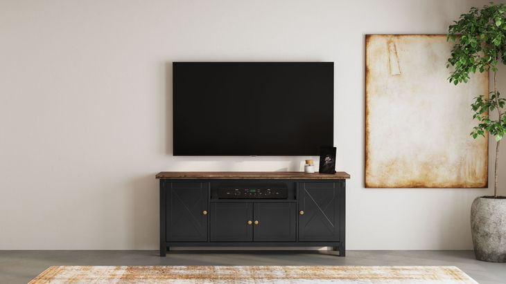 Stormy Ridge Chicory Black and Brown 72" TV Stand