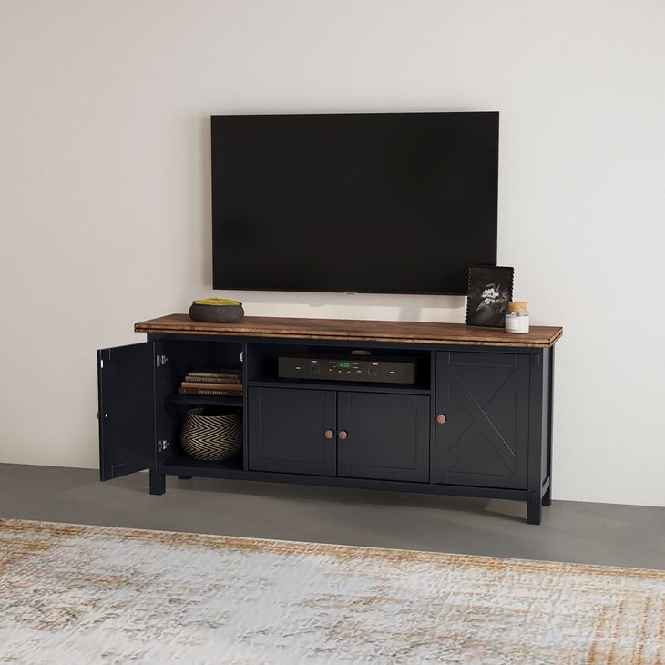 Stormy Ridge Chicory Black and Brown 72" TV Stand