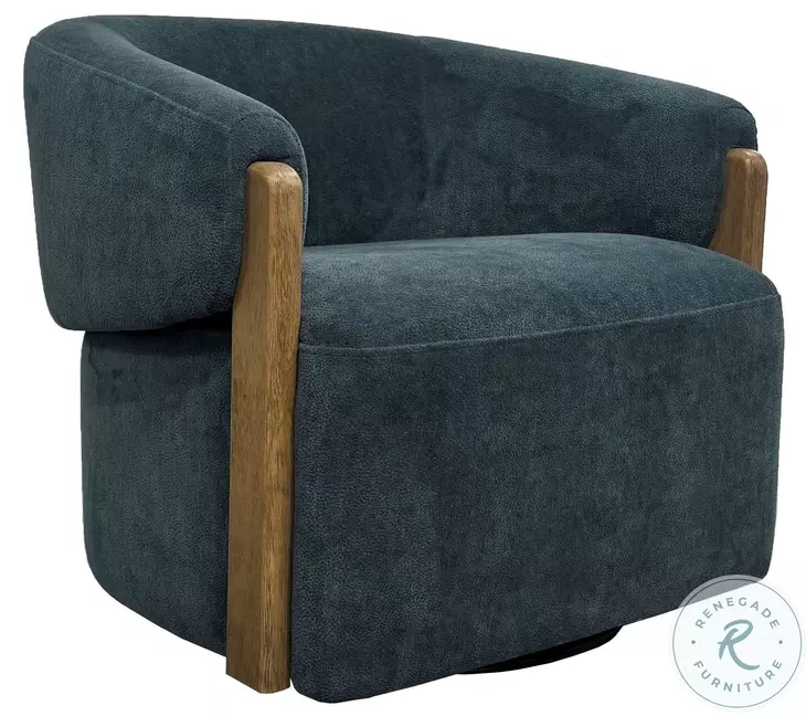 Fendrick Island Teal Swivel Accent Chair