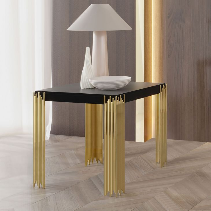 Empire Black Square End Table