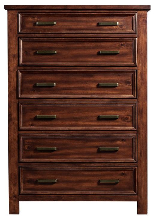 Damen Rich Cherry 6 Drawer Chest