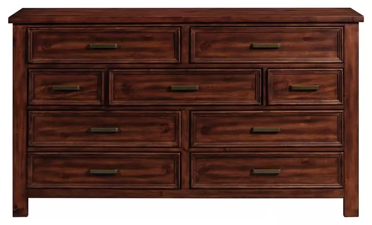 Damen Rich Cherry 9 Drawer Dresser