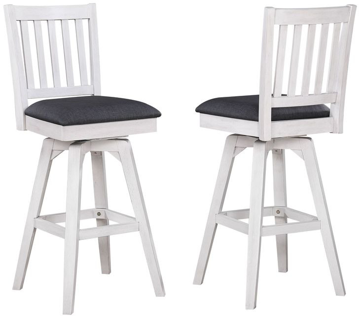 Summer Winds II White and Gray Square Adjustable Height Pub Dining Room Set