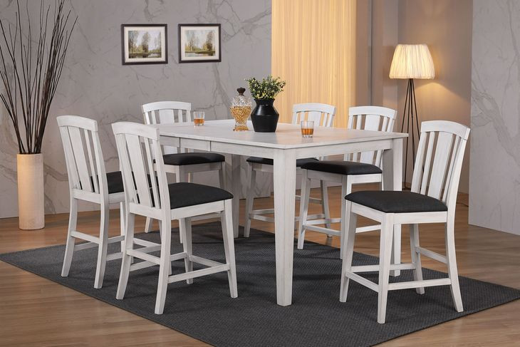 Summer Winds II Gray Fan Back Upholstered Counter Height Stool Set of 2