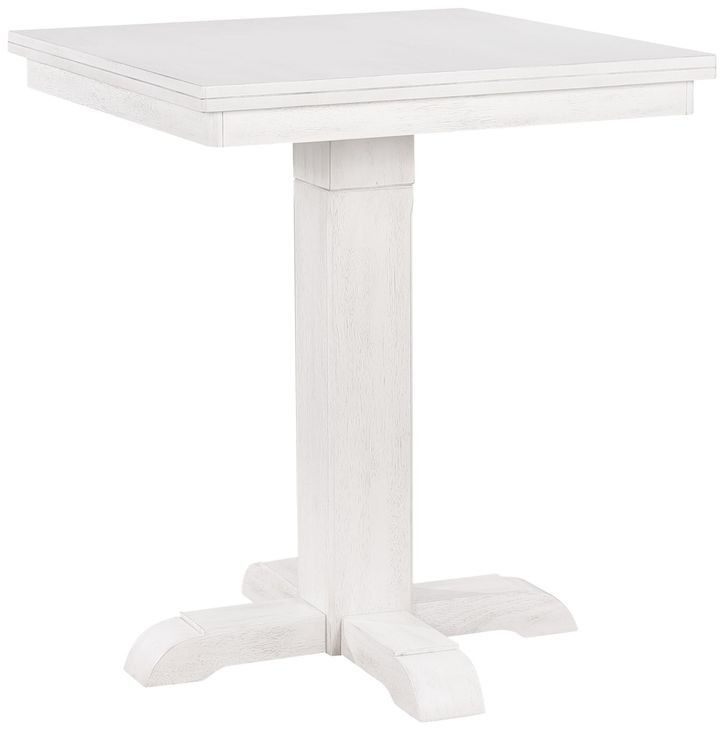 Summer Winds II White and Gray Square Adjustable Height Pub Table