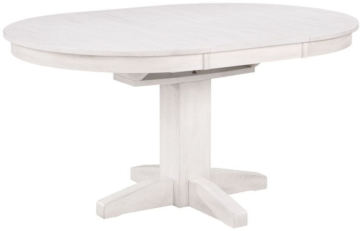 Summer Winds II White and Gray Round Dining Room Set