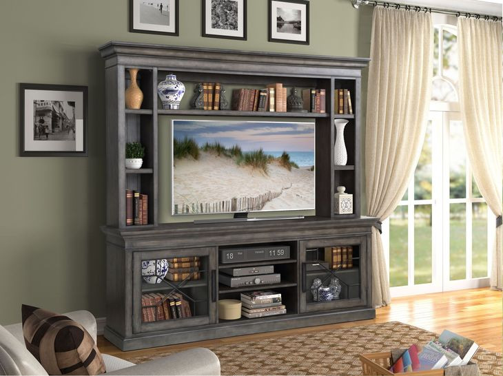 Sundance Distressed Smokey Gray 3 Piece Entertainment Center