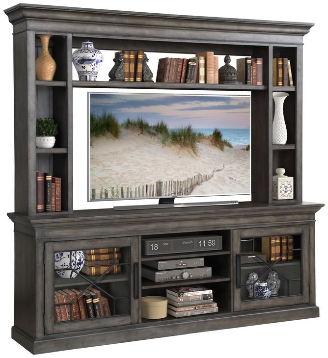 Sundance Distressed Smokey Gray 3 Piece Entertainment Center