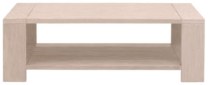 Sur Washed Ever Teak Outdoor Rectangular Occasional Table Set