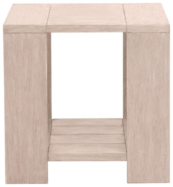 Sur Washed Ever Teak Outdoor Square End Table