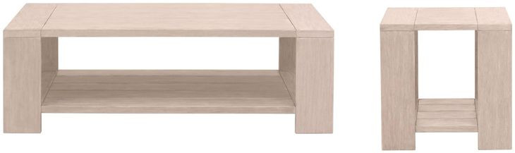 Sur Washed Ever Teak Outdoor Rectangular Occasional Table Set