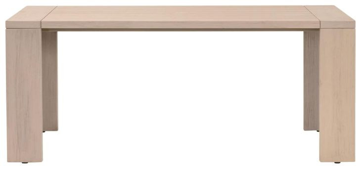 Sur Washed Ever Teak Outdoor 72" Rectangular Dining Table