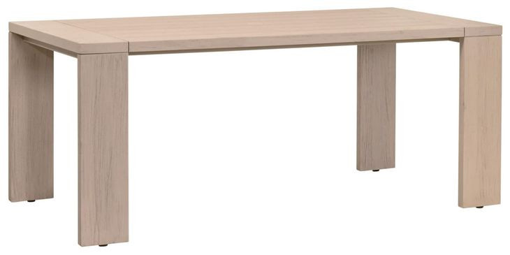 Sur Washed Ever Teak Outdoor 72" Rectangular Dining Table