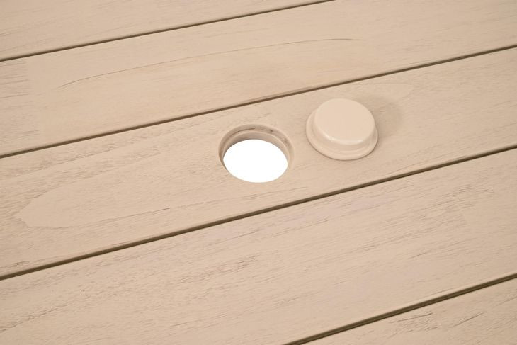 Sur Washed Ever Teak Outdoor 72" Rectangular Dining Table