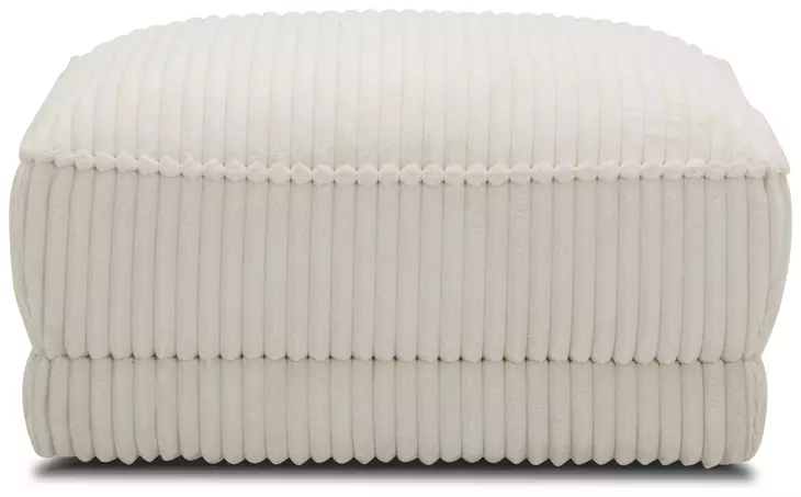 Utopia Mega Ivory Ottoman with Casters