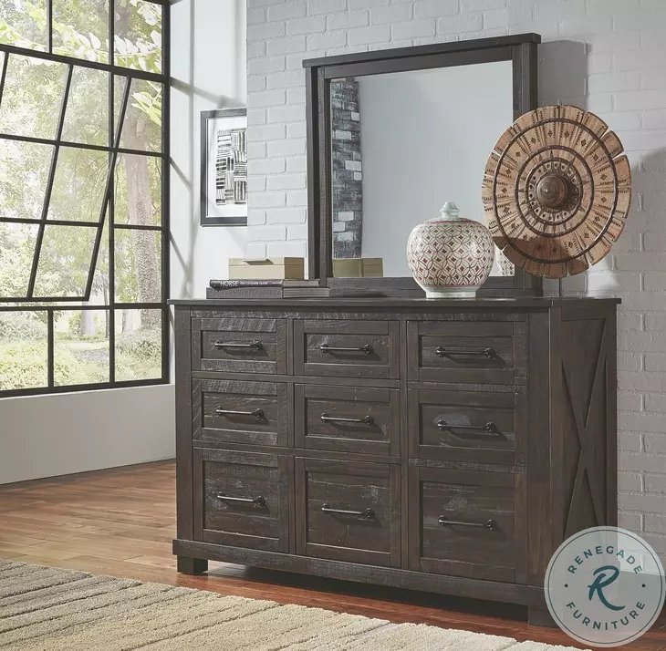 Sun Valley Charcoal 9 Drawer Dresser