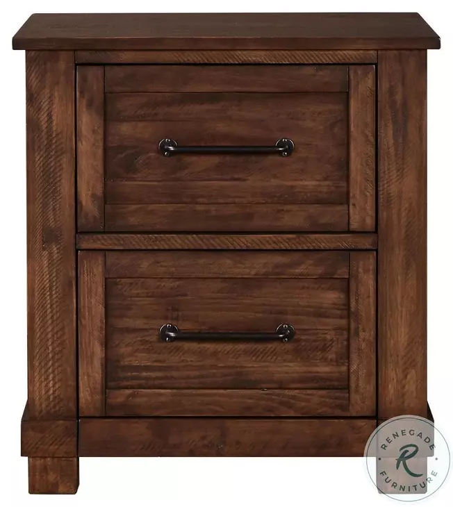 Sun Valley Rustic Timber Nightstand