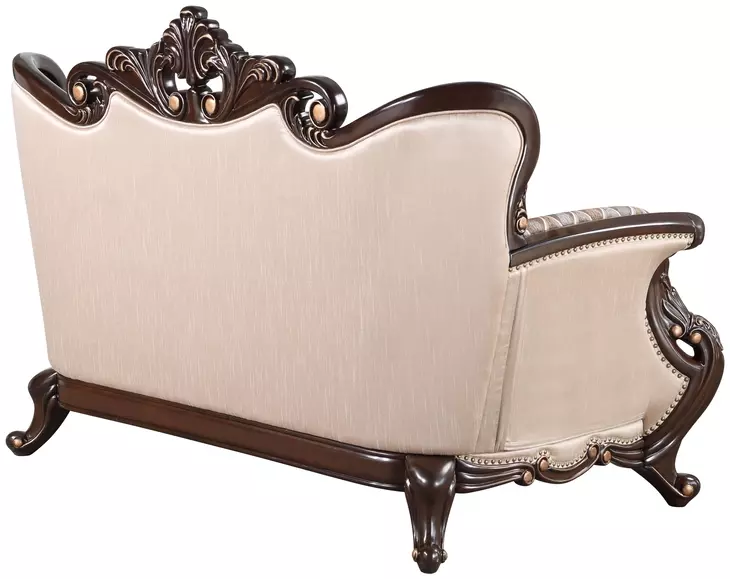 Constantine Beige Living Room Set with Nailhead Trim