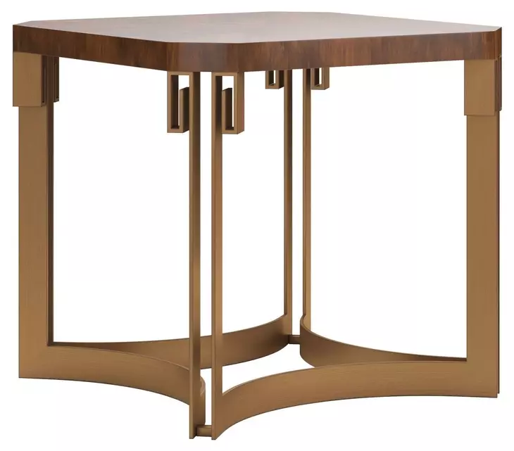 Boulevard Brown Square End Table