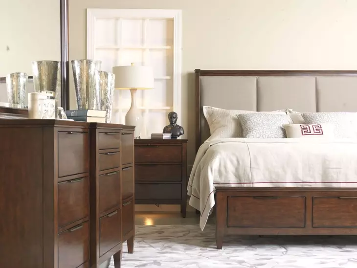 Amaretto Grove Amaretto 10 Drawer Bristow Dresser with Rectangular Mirror