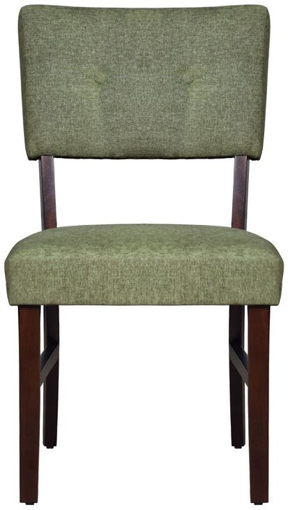 Tioga Green Upholstered Dining Chair Set of 2