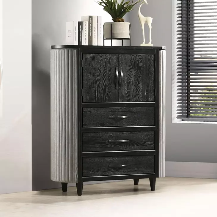 Skyline Onyx 3 Drawer Door Chest