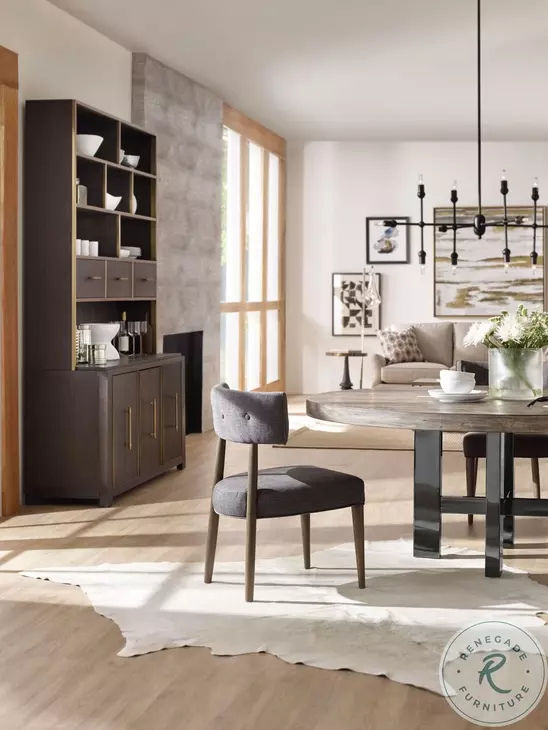 Curata Medium Greige 72" Round Dining Table