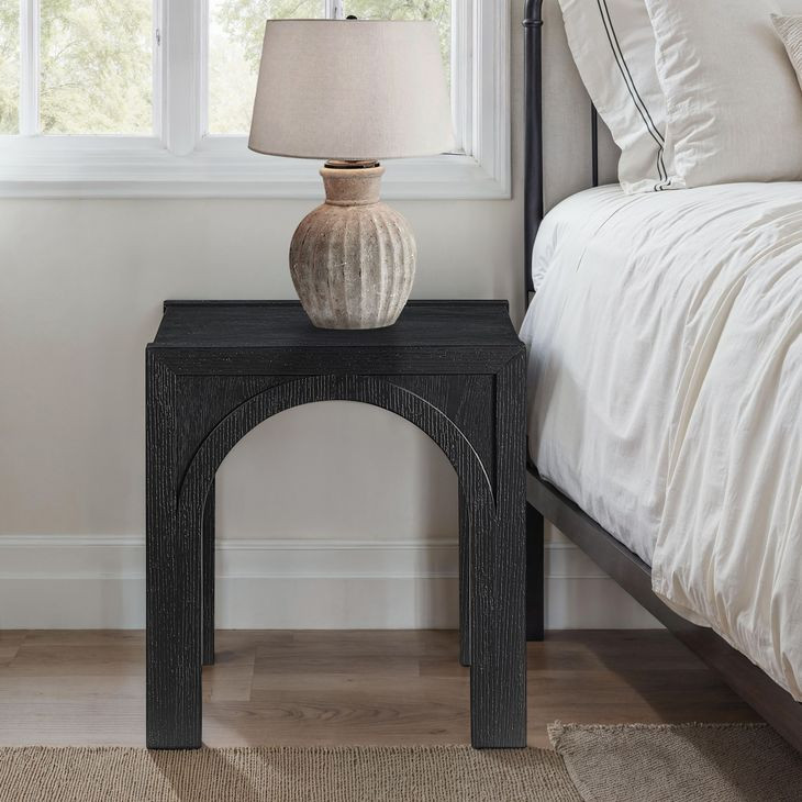 Fitzgerald Black Square End Table