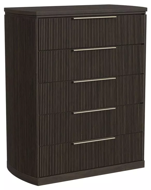 Sutton White and Dark Brown Upholstered Platform Bedroom Set