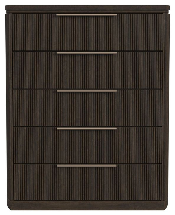 Sutton Dark Brown 5 Drawer Chest