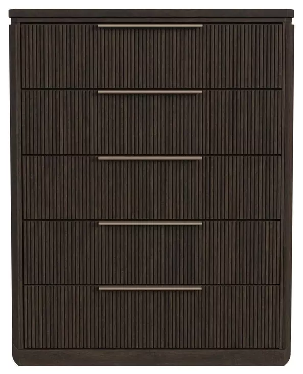 Sutton Dark Brown 5 Drawer Chest