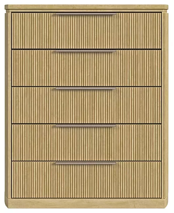 Sutton Natural 5 Drawer Chest