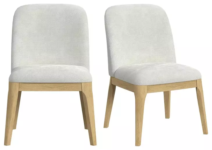 Sutton White and Natural Round Dining Room Set