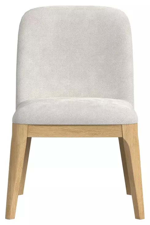 Sutton White and Natural Upholstered Dining Side Chair Set of 2