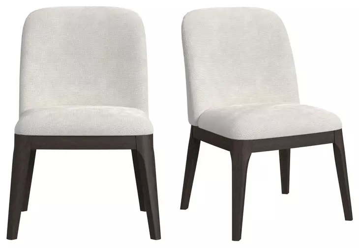 Sutton White and Dark Brown Round Dining Room Set