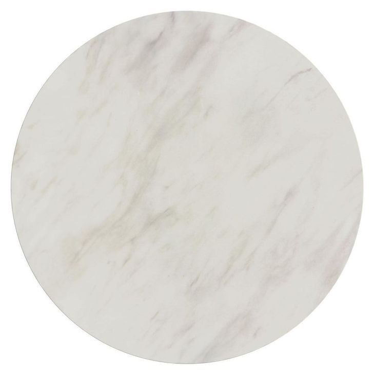 Sutton White and Natural Round Marble Top Occasional Table Set