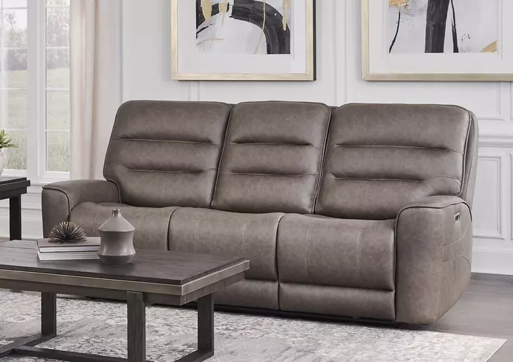 Lawson Sydney Brunette 86" Zero Gravity Triple Power Reclining Sofa with USB Charging
